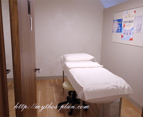 脱毛施術してもらう部屋の様子